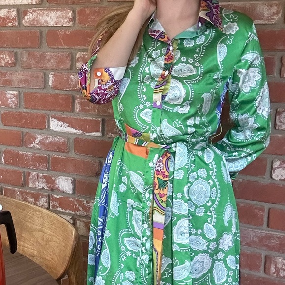 Vintage-style groovy paisley 70s dress - Picture 4 of 5